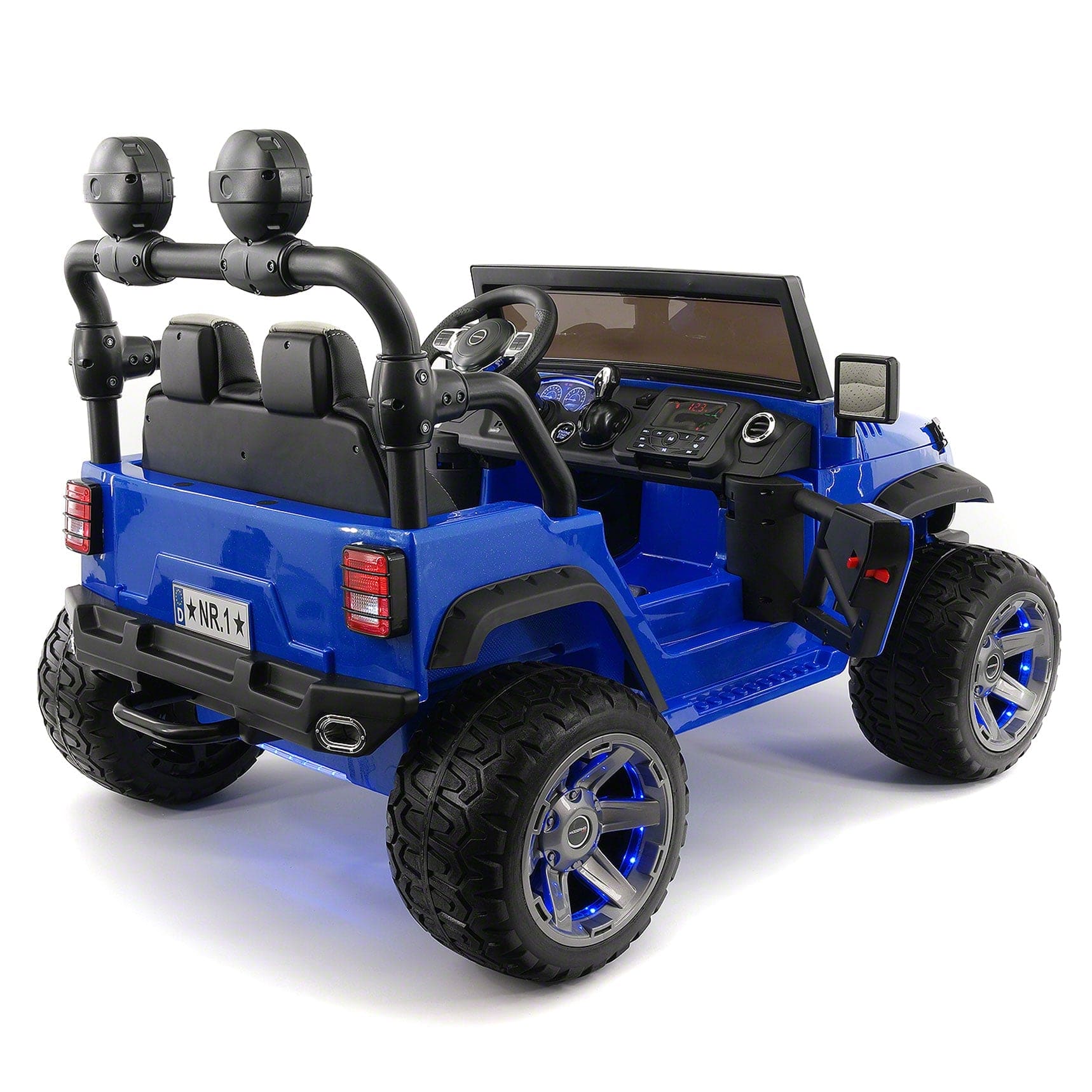 Trail Explorer 12V Kids Ride-On Car Truck with R/C Parental Remote | Blue - The Little Big Store