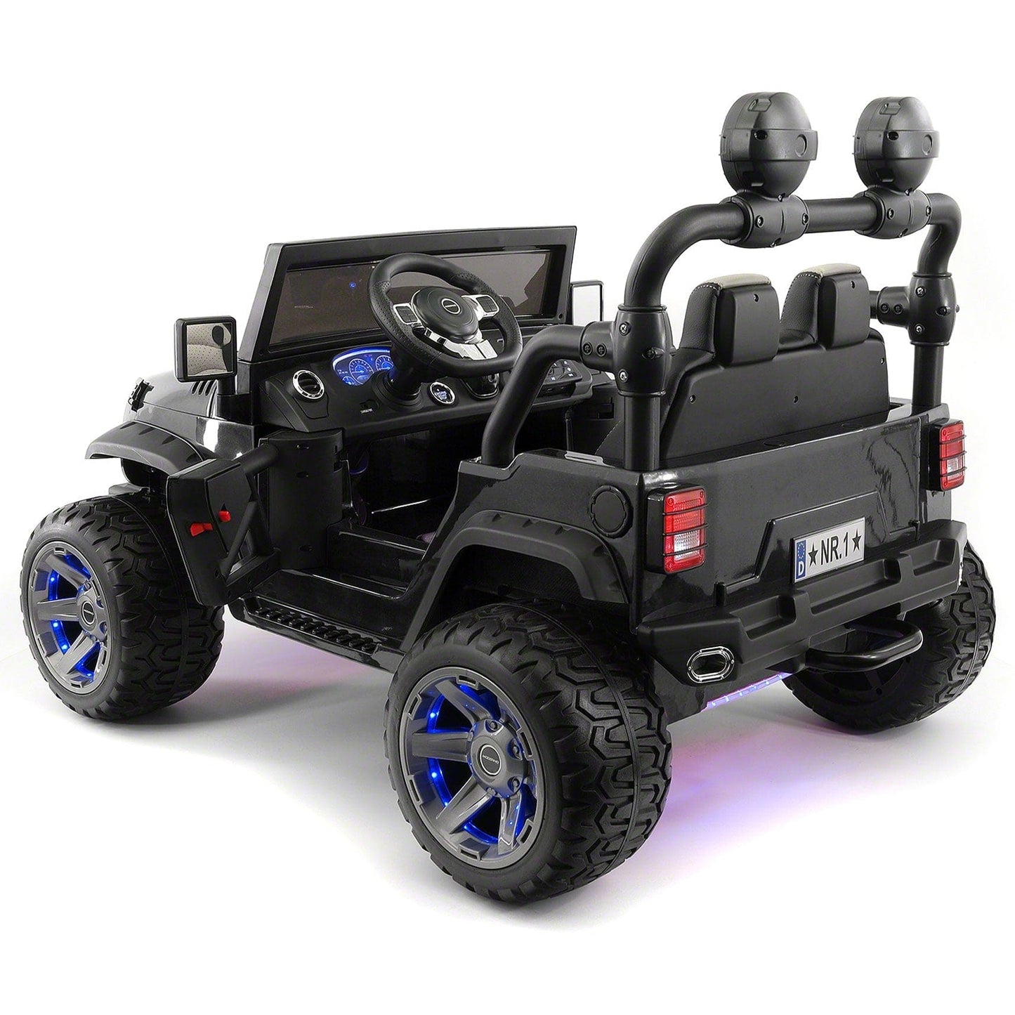 Trail Explorer 24V Kids Ride-On Car Truck with R/C Parental Remote | Black - The Little Big Store
