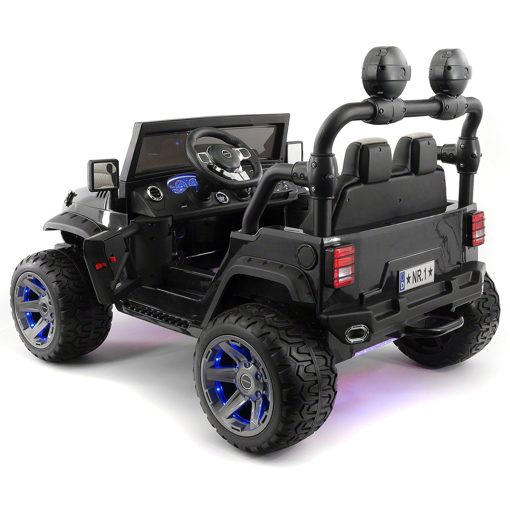 Trail Explorer 24V Kids Ride-On Car Truck with R/C Parental Remote | Black - The Little Big Store