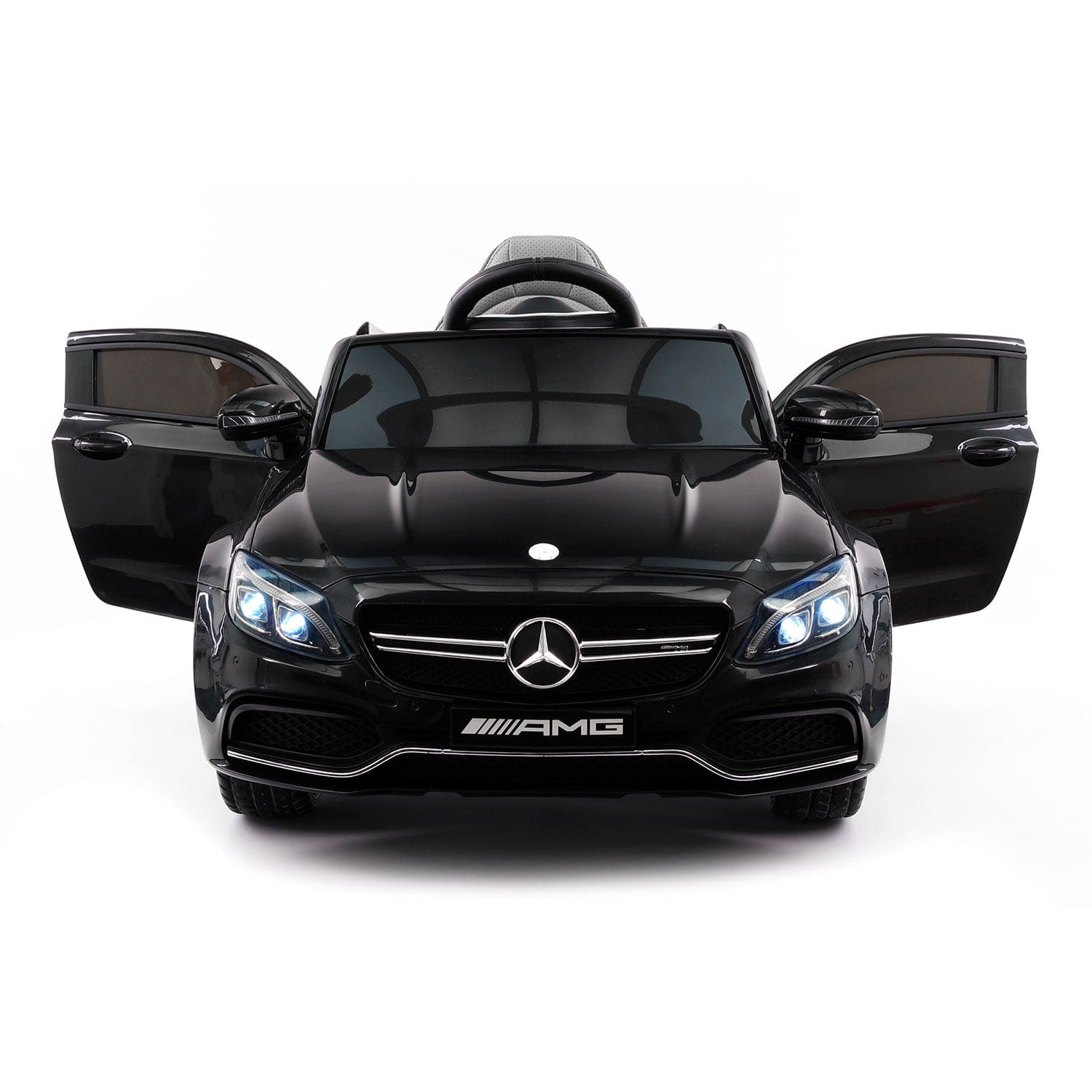 Mercedes C63S 12V Kids Ride-On Car with R/C Parental Remote | Black - The Little Big Store