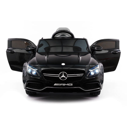 Mercedes C63S 12V Kids Ride-On Car with R/C Parental Remote | Black - The Little Big Store