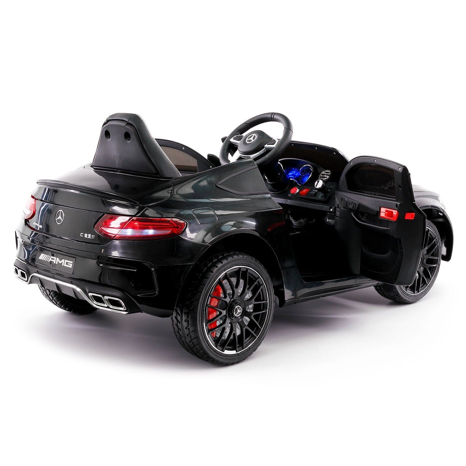 Mercedes C63S 12V Kids Ride-On Car with R/C Parental Remote | Black - The Little Big Store