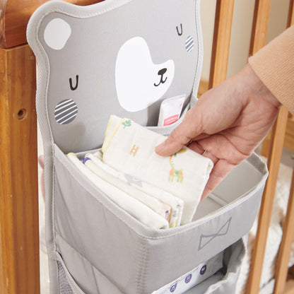 🌲 Forest Friends Hanging Nursery Organizer 🧸 – Cute, Space-Saving Storage for Baby Essentials