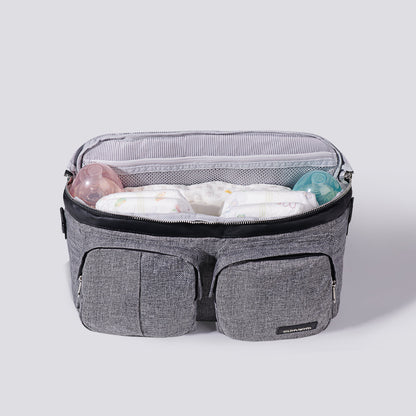 👜 StrollSmart™ Premium Stroller Organizer Bag – Universal Fit with Cup Holders, Insulated Compartments & Wipe Dispenser 💧👶