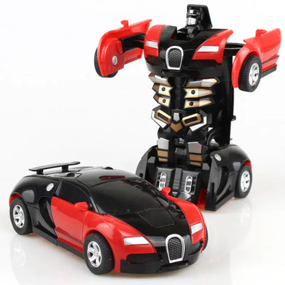🚗🤖 Car Robot Transforming Plastic Model Toy – 2-in-1 Vehicle & Action Figure