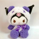 New Kawaii 25cm Sanrio Plush Toy Jade Dog Kuromi Dressing Doll Doll