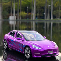 ⚡️ TeslaDream™ 2024 Model 3 Diecast Car – 1:32 Alloy Toy with Lights & Sound | High-Simulation Collectible Gift for Kids & Adults 🚗