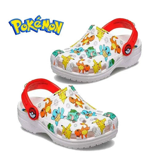 Pokemon Hole Sandals: Pikachu, Squirtle, Charmander Slippers for Kids' Summer Adventures