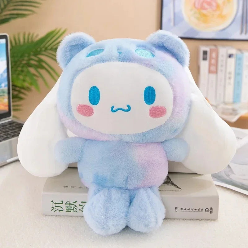 New Kawaii 25cm Sanrio Plush Toy Jade Dog Kuromi Dressing Doll Doll
