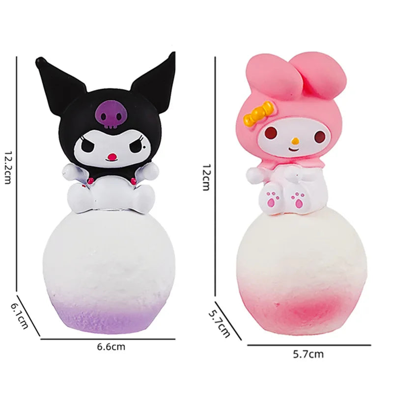 Anime Sanrio Hello Kitty Kuromi Cinnamoroll Melody Night Light Glowing Children Toy Bedside Lamp Kawaii Cute Kids Birthday Gift