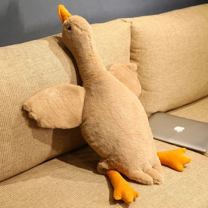 Quacktastic Dreams: 50-190cm Giant Duck Plush Sleep Pillow!