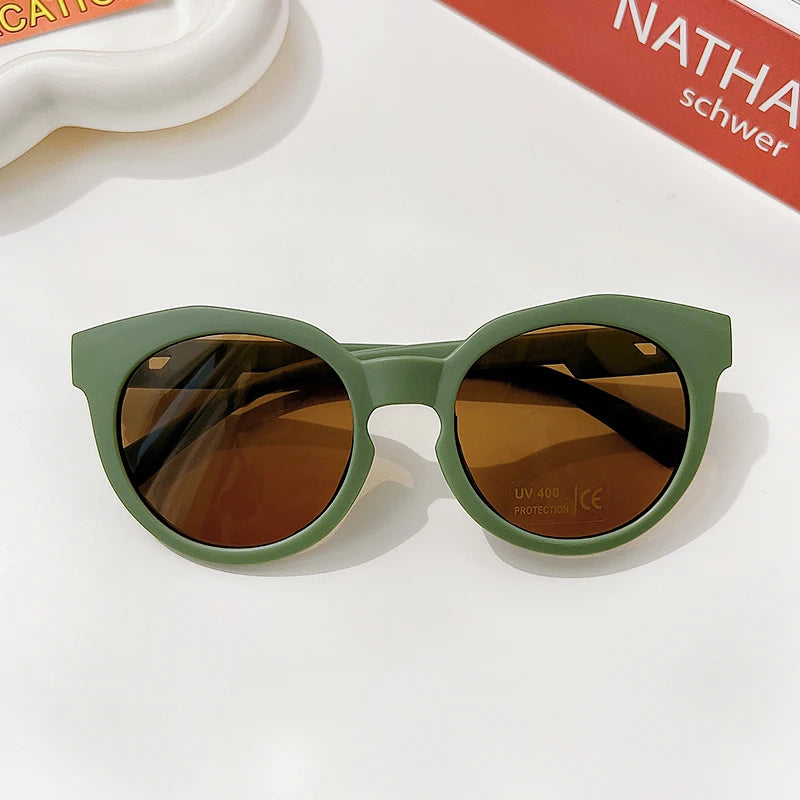 Little Luxe Vintage Round UV400 Sunglasses - The Little Big Store