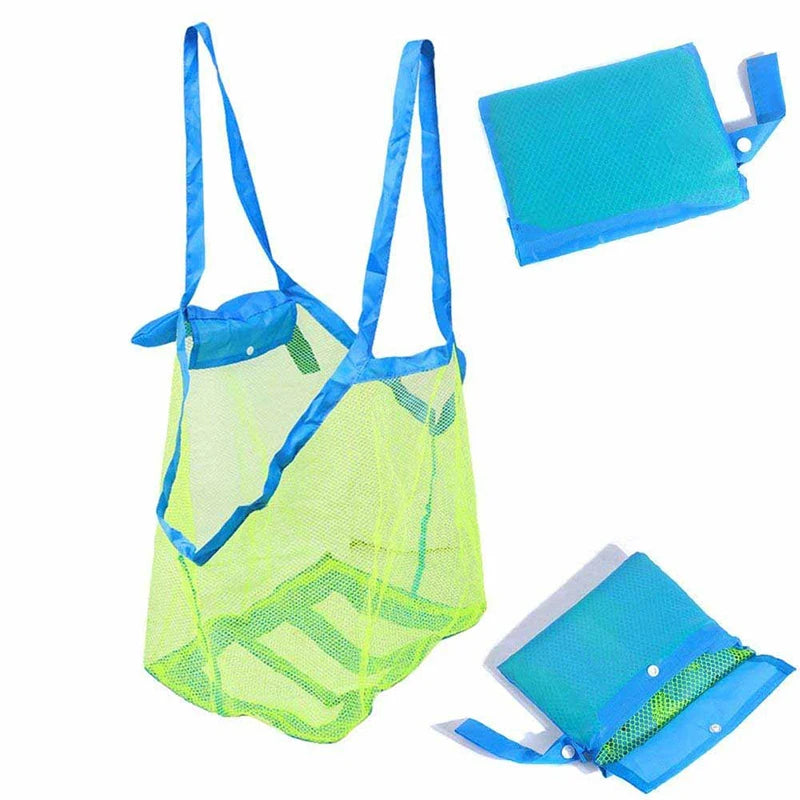 Sandy Tots Mesh Marvel: Versatile Beach & Toy Storage Bag - The Little Big Store