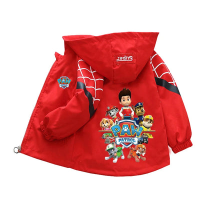 🐾 Paw Patrol Pals™ Spring Hoodie Jacket – Kids’ Cartoon Windbreaker for Boys & Girls (2-8 Years) 🌸🧥