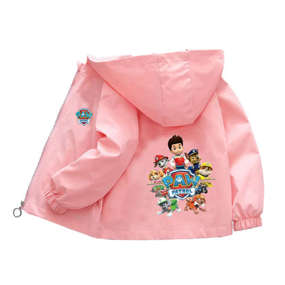 🐾 Paw Patrol Pals™ Spring Hoodie Jacket – Kids’ Cartoon Windbreaker for Boys & Girls (2-8 Years) 🌸🧥