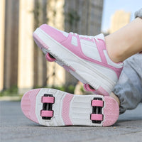 🌀 GlideX™ StreetRoll 2-in-1 Roller Sneakers 🛹👟 – Double Wheel Fun for Boys & Teens!