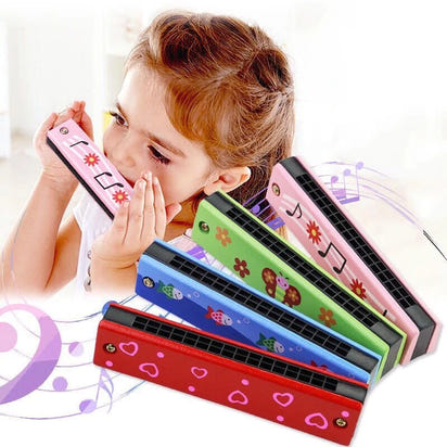 Children Wooden Harmonica Musical Instrument Toys Music Teaching Aids Puzzle Early Education Kindergarten Beginners TMZ - The Little Big Store