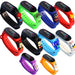 Collection of colorful children's smartwatches with cartoon character designs on white background