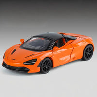 1:32 McLaren 720s Supercar Sports Alloy Diecast Model Car Sound And Light Pull Back Children Toys Cars Birthday Gifts With Kids