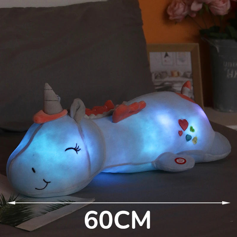 Luminous Unicorn Magic: Glowing Rainbow Plush Delight! 🌈✨