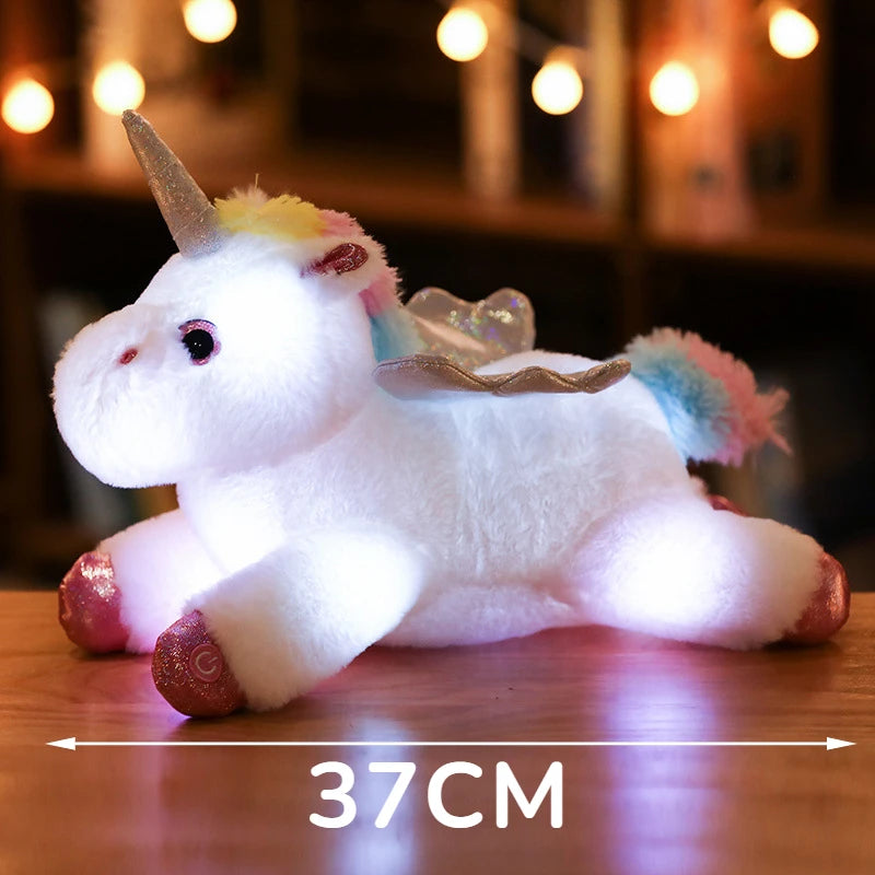 Luminous Unicorn Magic: Glowing Rainbow Plush Delight! 🌈✨
