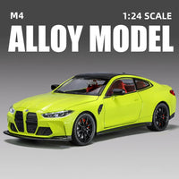 🚗 M4 G82 TurboDiecast™ 1:24 Alloy Sports Car with Lights & Sound ✨ – Realistic Racer for Kids & Collectors!