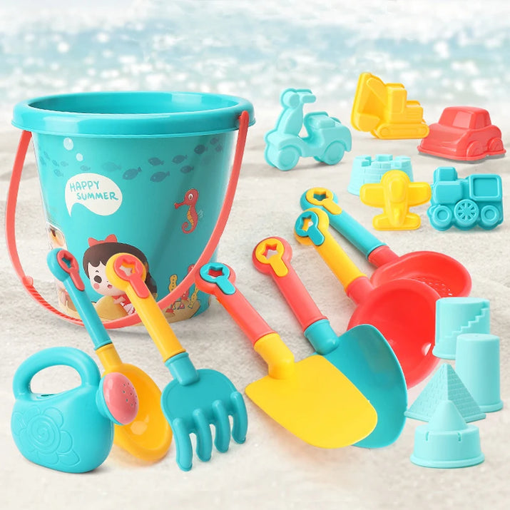 Sunny Sandcastle Fun: 18-Piece Beach Toy Set for Kids' Summer Adventures - The Little Big Store