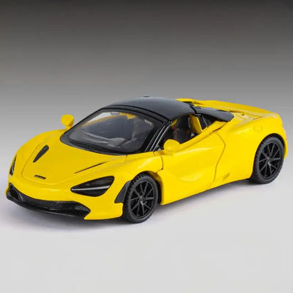 1:32 McLaren 720s Supercar Sports Alloy Diecast Model Car Sound And Light Pull Back Children Toys Cars Birthday Gifts With Kids