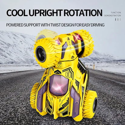 Stunt Spinning Toy Car.Kids Pull Back Car for 3 Year Old Boy Girl and Toddler.Up 360 Upright Rotation Game - The Little Big Store