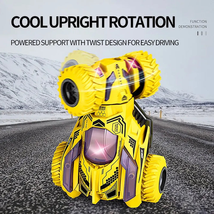 Stunt Spinning Toy Car.Kids Pull Back Car for 3 Year Old Boy Girl and Toddler.Up 360 Upright Rotation Game - The Little Big Store