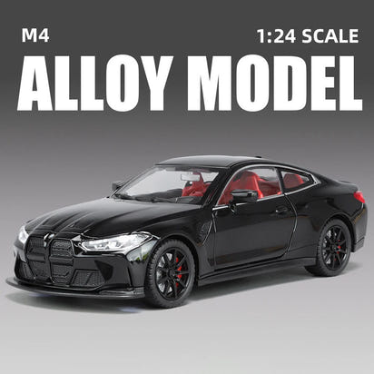 🚗 M4 G82 TurboDiecast™ 1:24 Alloy Sports Car with Lights & Sound ✨ – Realistic Racer for Kids & Collectors!
