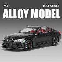 🚗 M4 G82 TurboDiecast™ 1:24 Alloy Sports Car with Lights & Sound ✨ – Realistic Racer for Kids & Collectors!