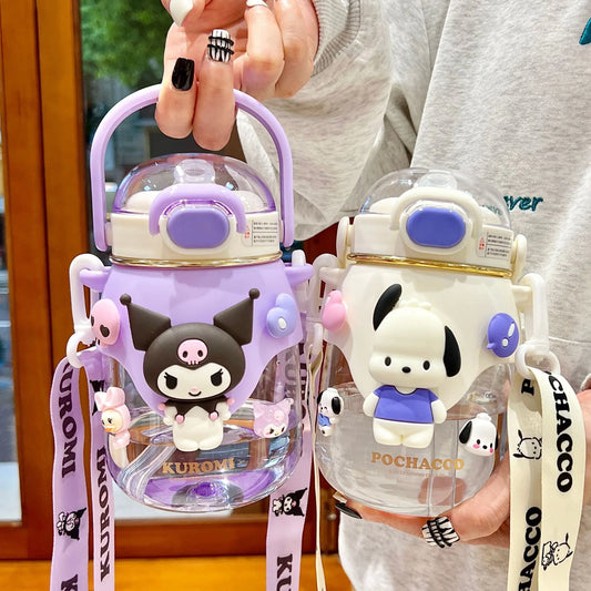 Sanrio Cinnamoroll & Kuromi Portable Straw Water Cup: Stay Hydrated in Style this Summer