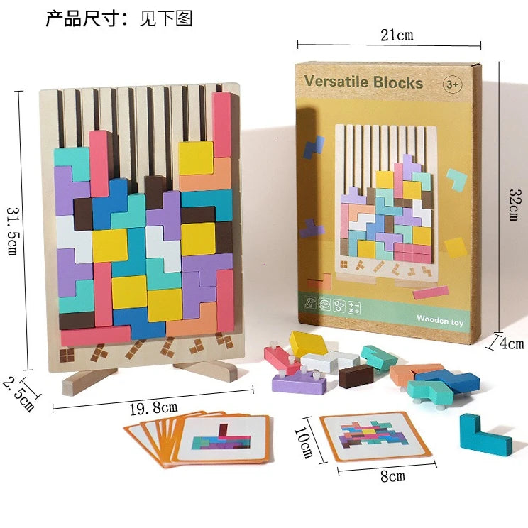 Stack & Learn: Wooden Montessori Number Blocks