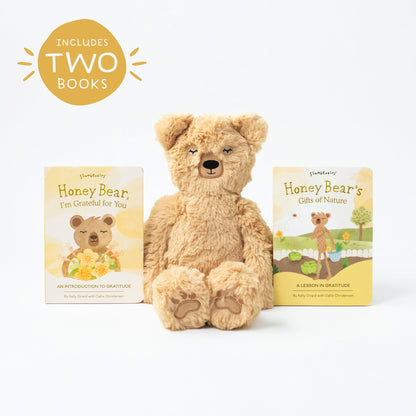 🌼 GratiBear™ – Honey Bear Plush & Gratitude Story Set for Kids