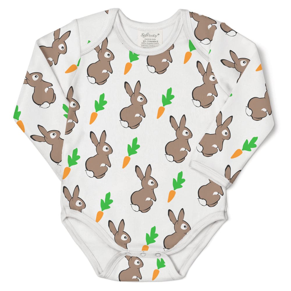 The Rabbit after the Carrot - L/S Onesie - 100% Organic - The Little Big Store