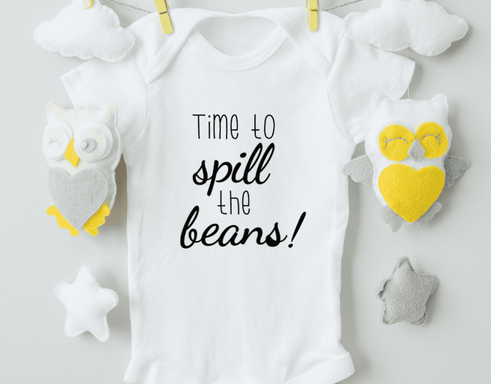 Time To Spill The Beans Cotton Baby Bodysuit - The Little Big Store
