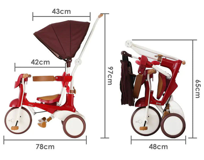 iimo 3-in-1 Foldable Tricycle with Canopy - The Little Big Store