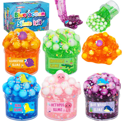 Ocean Crystal Mud Slime – Colorful Stress Relief Toy for Kids & Adults, Squishy Sensory Play for Fun, Relaxation & Anxiety Relief