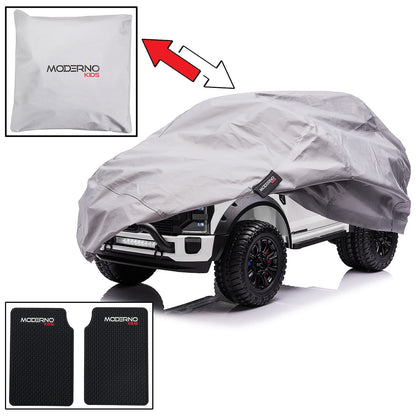 Ford F450 Custom Edition 24V Kids Ride-On Car Truck with R/C Parental Remote | White - The Little Big Store
