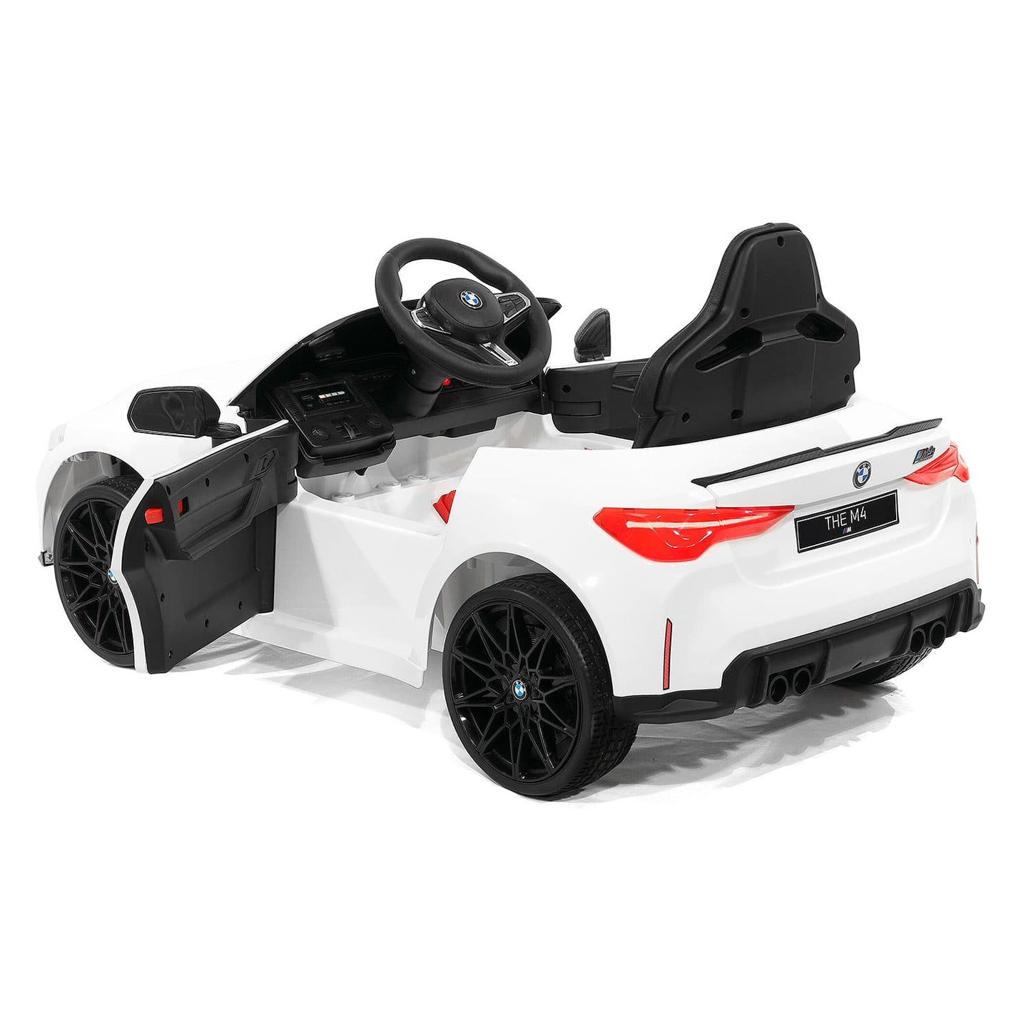 BMW M4 12V Kids Ride-On Car with R/C Parental Remote | White - The Little Big Store