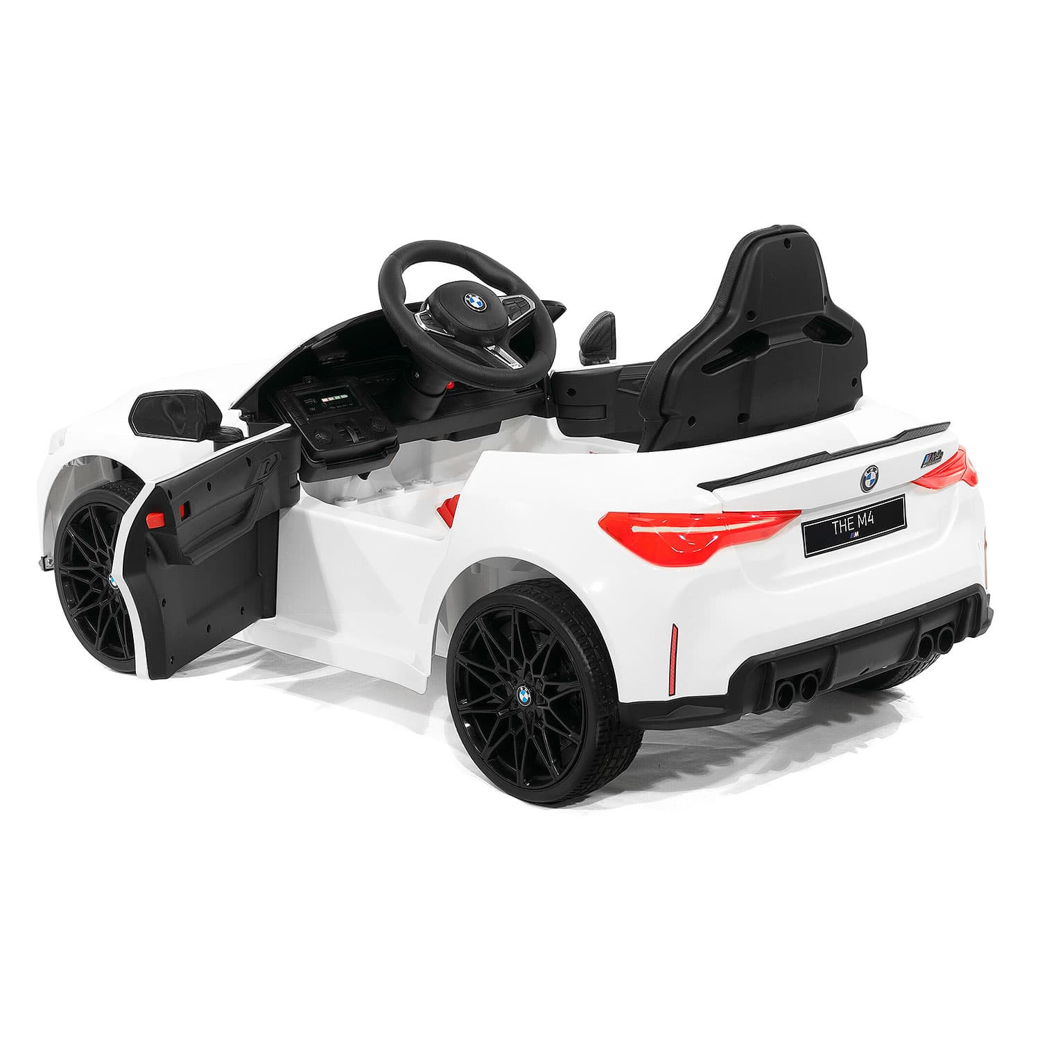 BMW M4 12V Kids Ride-On Car with R/C Parental Remote | White - The Little Big Store