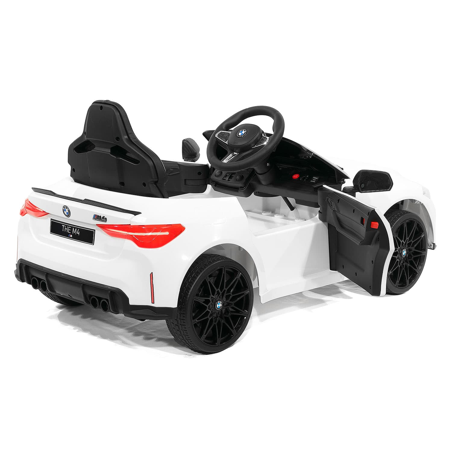 BMW M4 12V Kids Ride-On Car with R/C Parental Remote | White - The Little Big Store