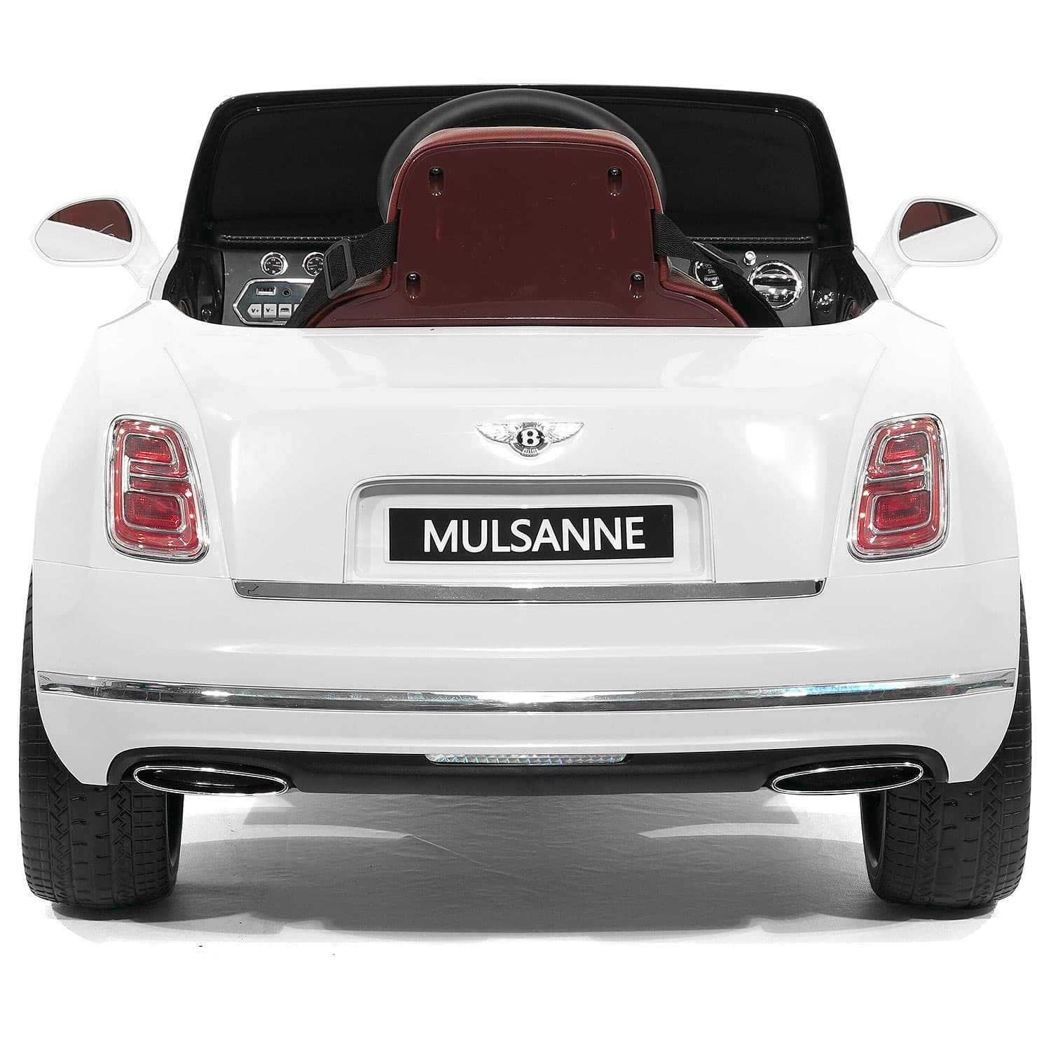 Bentley Mulsanne 12V Kids Ride on Car with Parental Remote Control | White - The Little Big Store