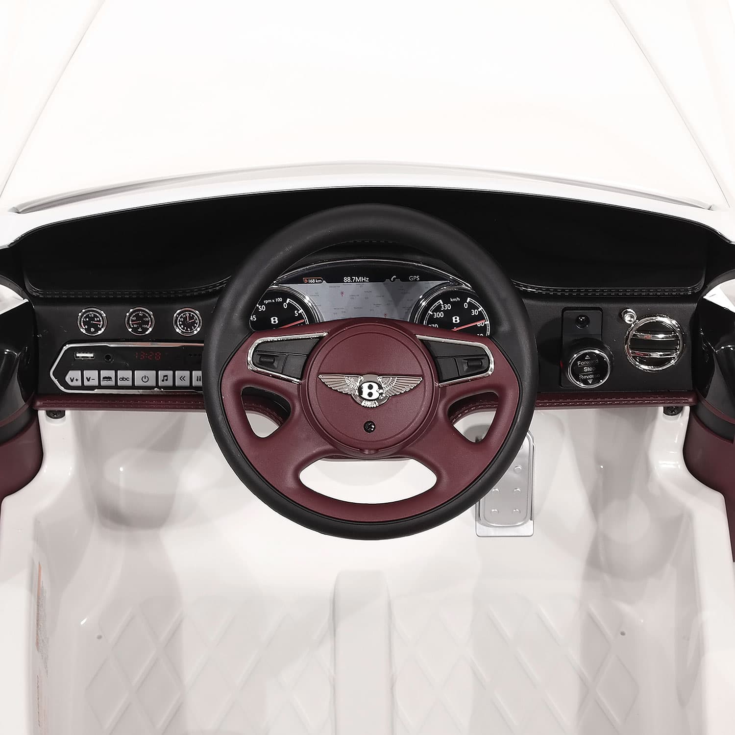 Bentley Mulsanne 12V Kids Ride on Car with Parental Remote Control | White - The Little Big Store