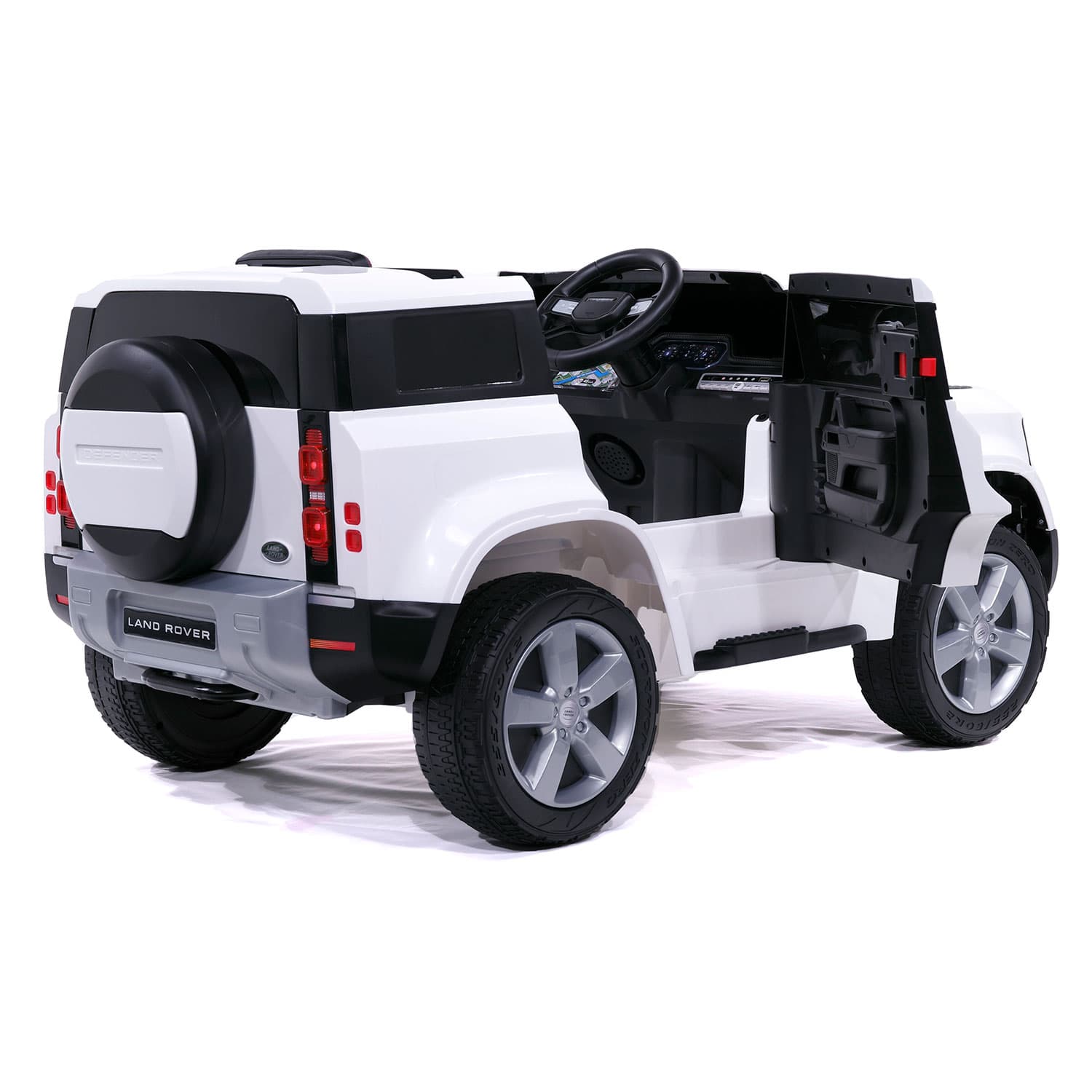 Land Rover Defender 12V Kids Ride-On Car with R/C Parental Remote | White - The Little Big Store