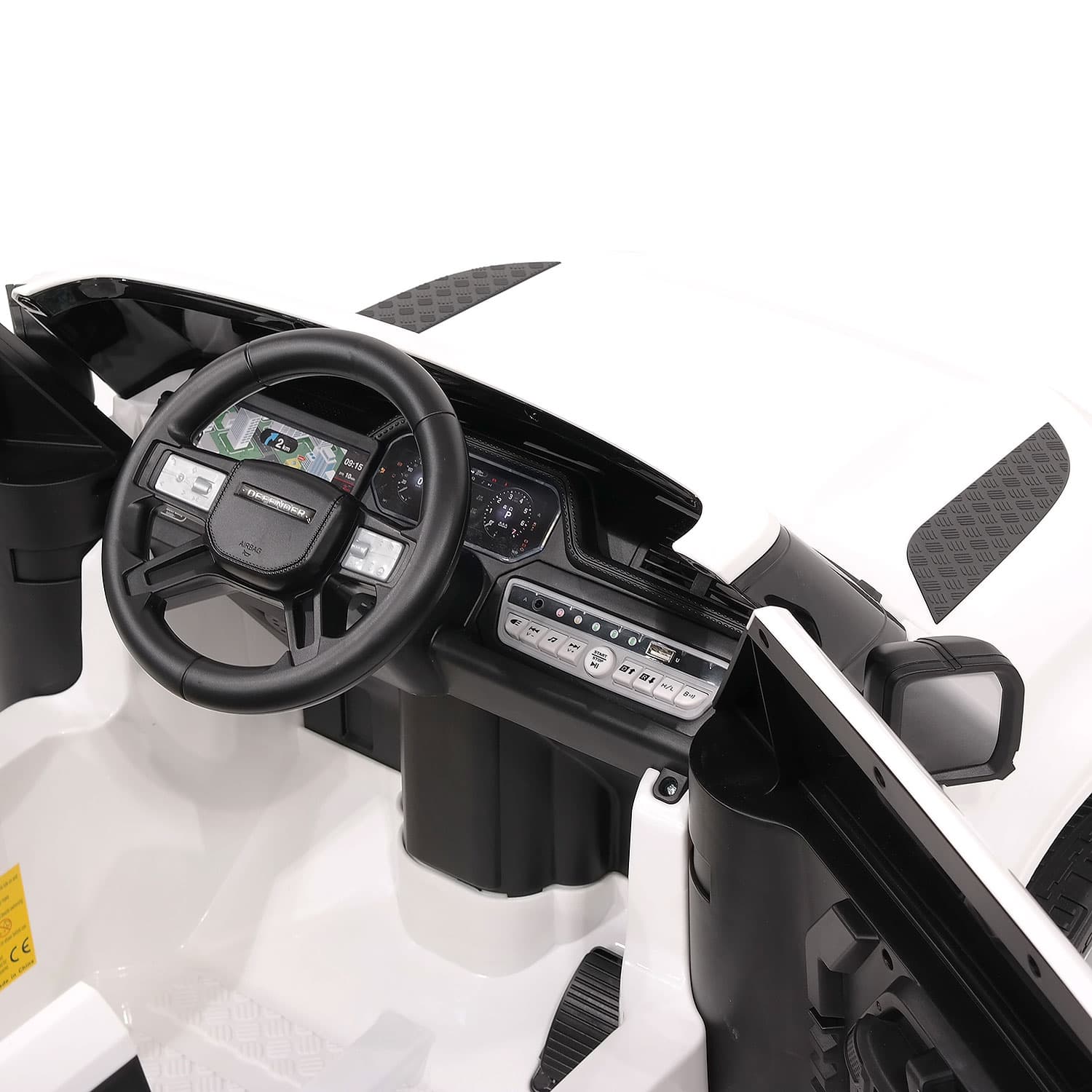 Land Rover Defender 12V Kids Ride-On Car with R/C Parental Remote | White - The Little Big Store