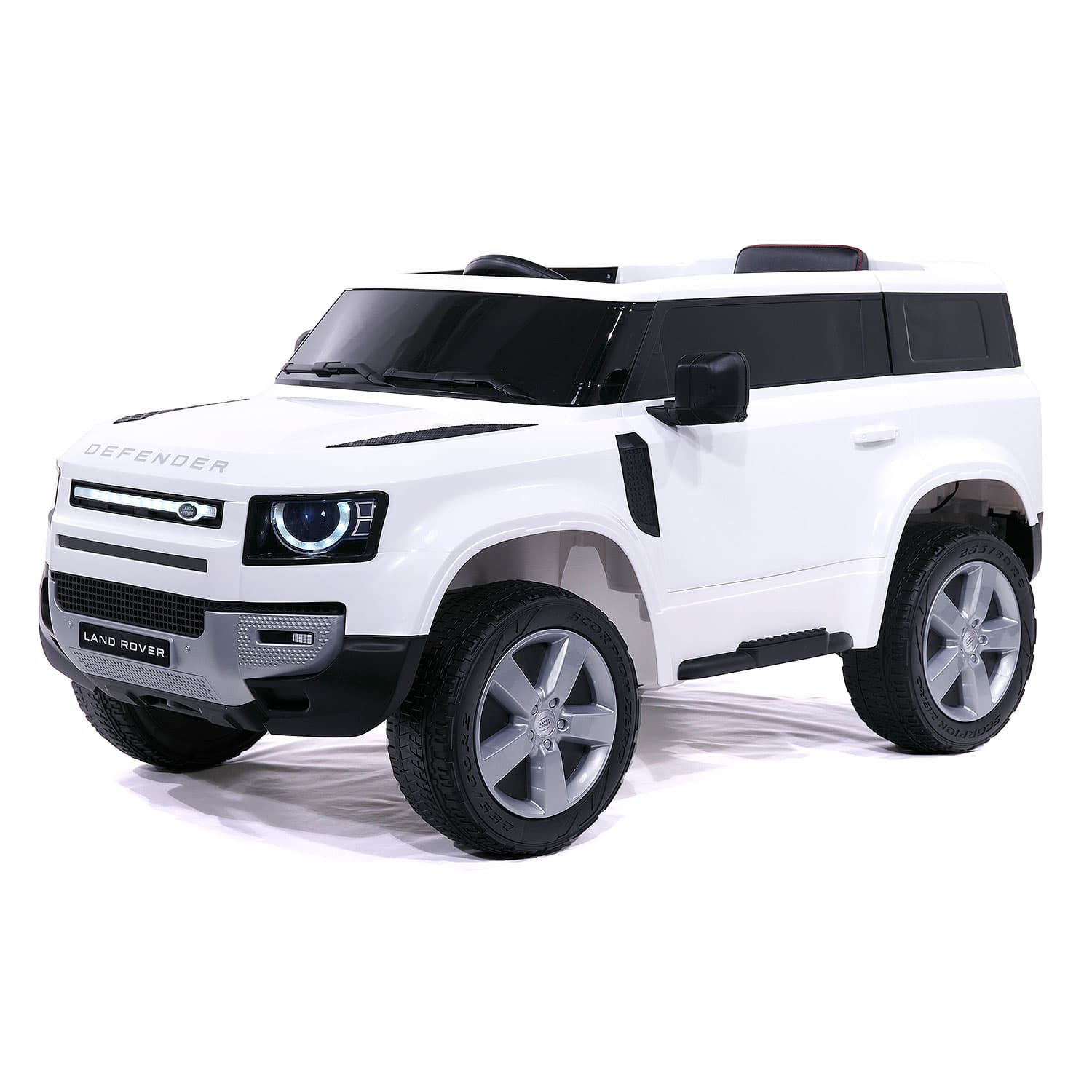 Land Rover Defender 12V Kids Ride-On Car with R/C Parental Remote | White - The Little Big Store