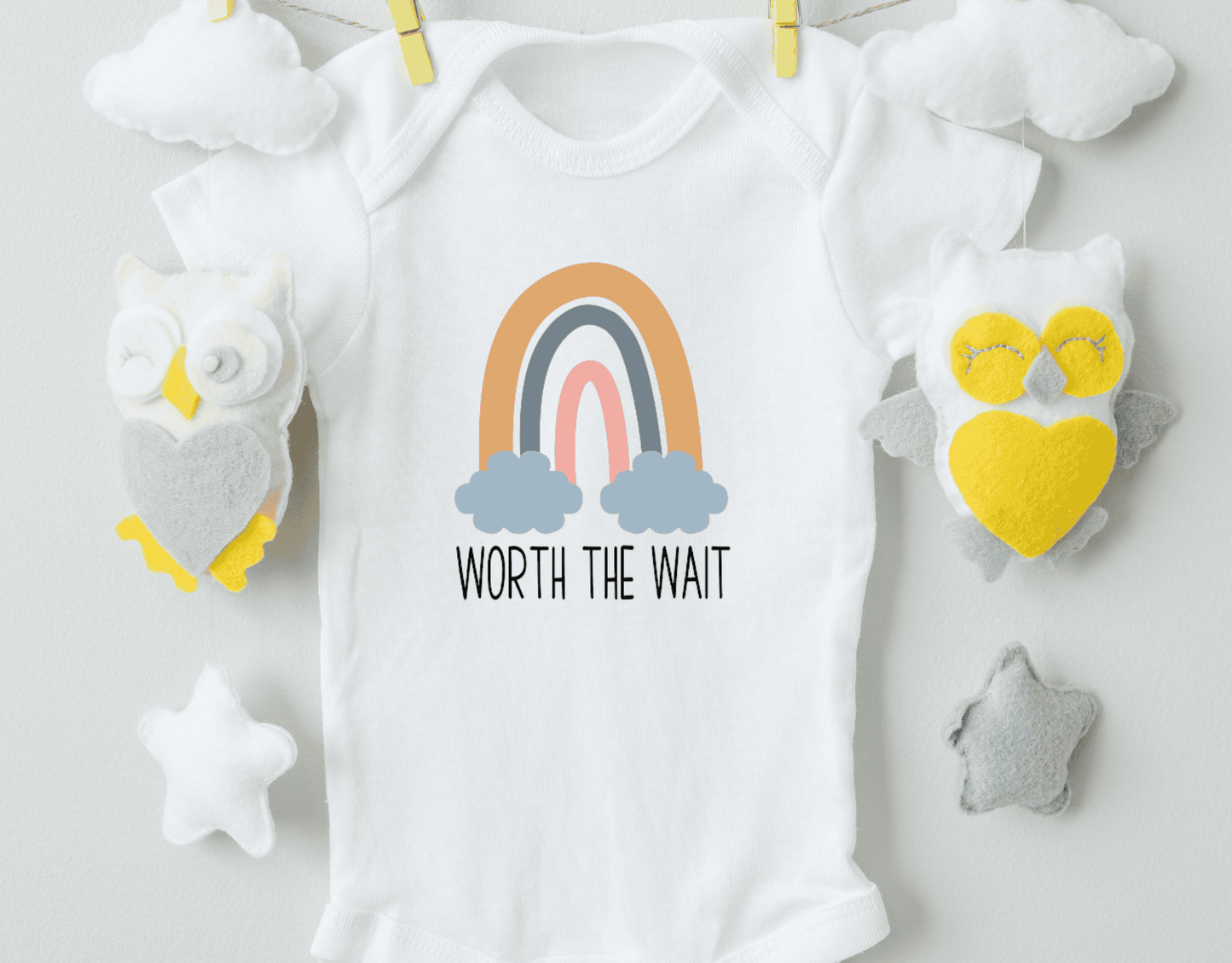 Worth The Wait Cotton Baby Bodysuit - The Little Big Store
