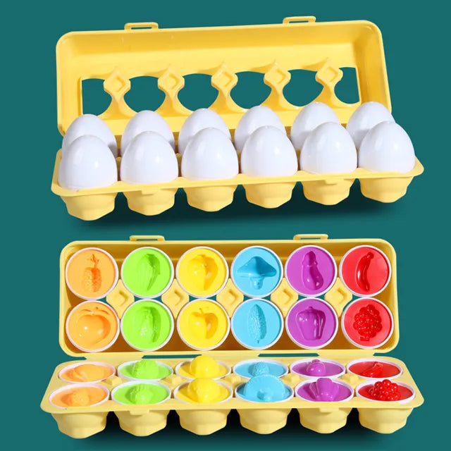 Matching Montessori Sensory Educational Eggs - The Little Big Store